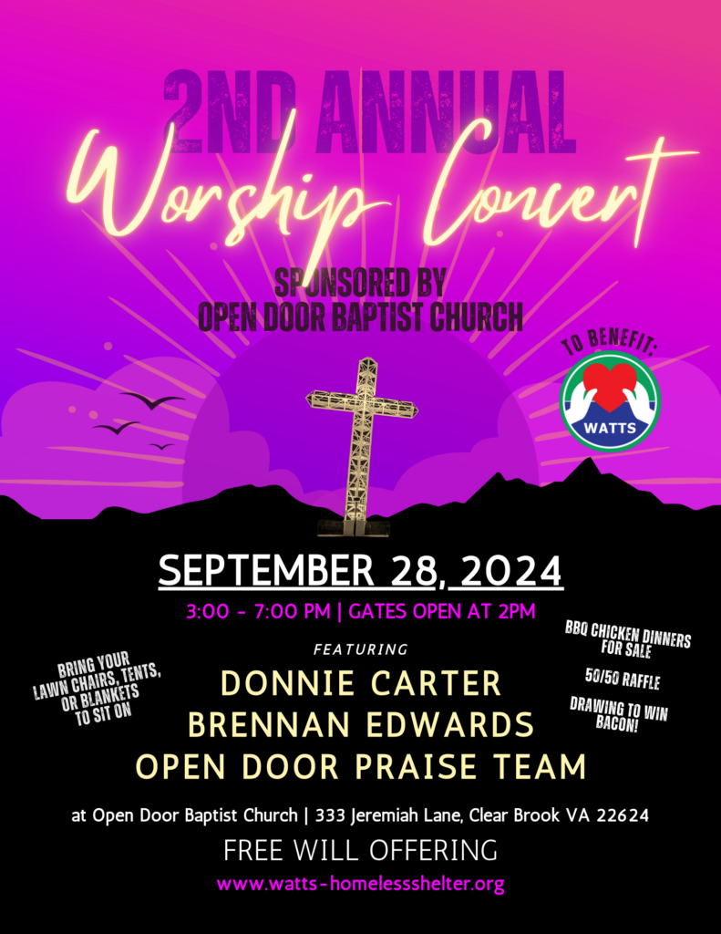 Flyer for a worship concert